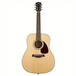 glowing acoustic guitar, 8k product photo, isolated on a pure white background, centered, entire object in frame, sharp focus, soft studio lighting