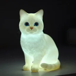 glowing led cat