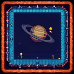 gameplay screenshot of binding isaac, saturn level,top down view