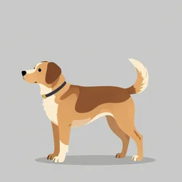 a human with the tail of a dog, digital art