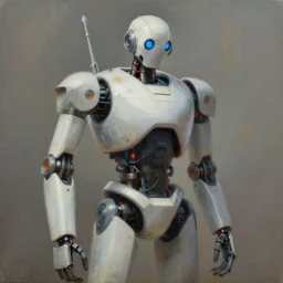 a beautiful painting of robot by alan lee, trending on artstation