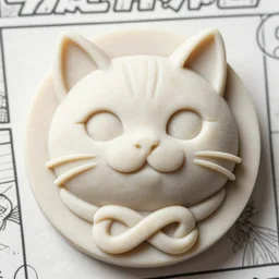seinen manga scanstation 3 5 mm closeup of realistic carving with smiling cat easteregg in norse style knots and wyrm pattern in mercuru church regalia, full carving, intricate, tokyo film still, 8 k, bokeh, sunset, water caustics