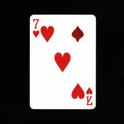 playing card of the seven of heart, digital drawing