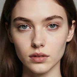 close up shot portrait of a beautiful girl by Vanessa Beecroft