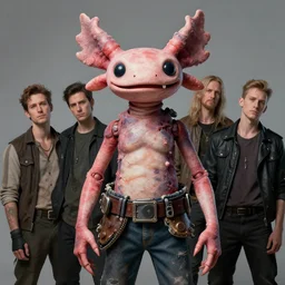 portrait of the axolotl puppet bestower wearing deformable belt by artgerm and Craig Mullins, James Jean, Andrey Ryabovichev, Mark Simonetti and Peter Morbacher 16k