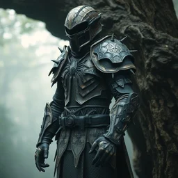 an armour made out of darwin's bark spider silk by greg rutkowski