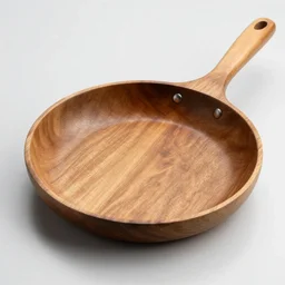 a wooden frying pan