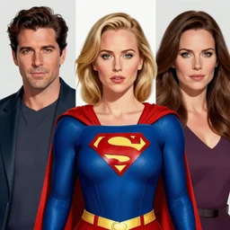 portrait of Gillian Anderson dressed as supergirl by Stanley Artgerm Lau , Boris Vallego , Julie Bell,digital art artstation portrait rule of thirds detailed illustration hd 4k