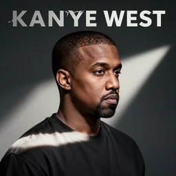 album cover art of a brand new album by Kanye West, creative, innovative