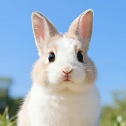a cat bunny, bright, 8 k photorealistic, hd, high details, trending on artstation