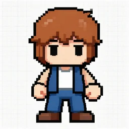 pixel art of a character. lots of detail, trending on art station, 8k resolution, 64x64 art