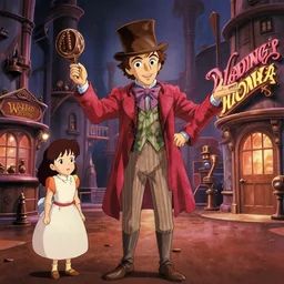 film still of Willy Wonka's and the Chocolate Factory 1971 Artwork by Dice Tsutsumi, Makoto Shinkai, Studio Ghibli