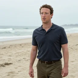 Movie still of Mark Zuckerberg on Omaha Beach in Saving Private Ryan