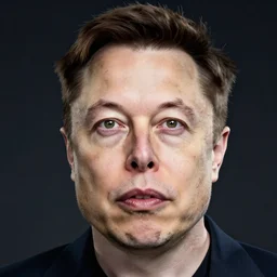 elon musk as trollface portrait