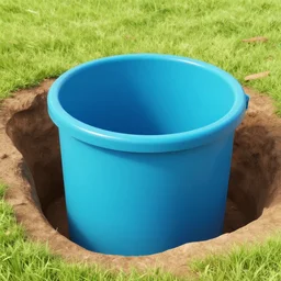 big pool sunk in the ground like a damn garbage can, in the style of ron english, in the secondary style of matt bors, by david wojnarowicz, shock art, poster art, 8 k concept art, trending on behance