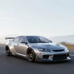 custom widebody sedan in forza horizon, beamng, grand theft auto, need for speed. art by filip hodas and artgerm. indoor, rhads. 3 d render, surrealism, hyperrealism.