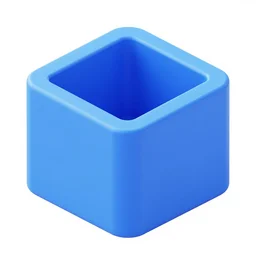 cubby isometric crate 3 d icons for mobile game, stylized, blue scheme, octane render, studio lighting