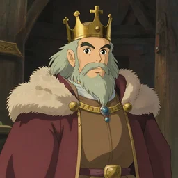 portrait of a medieval old king, art by studio ghibli!! and fujita goro and tom whalen, artstation, 8 k