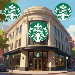 starbucks architecture and symbols by greg rutkowski, trending on artstation, favorites on deviantart, high quality art. artwork masterpieces, award winning