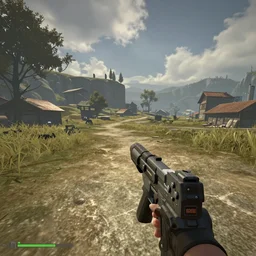 an fps game, gameplay screenshot, ps 2, by ren hang