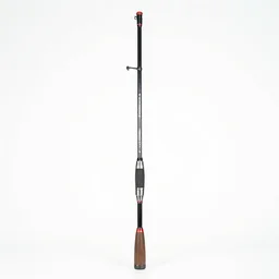 obsidian fishing rod, 8k product photo, isolated on a pure white background, centered, entire object in frame, sharp focus, soft studio lighting
