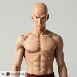 ripped shirtless saitama one punch man instagram thirst trap photo shoot