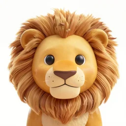 funny lion emoji, ArtStation, sharp focus, 4k