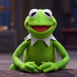 Kermit the frog in the scene from the film The Matrix