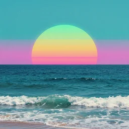 ocean, retrowave