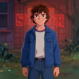 Dustin from the tv program stranger things, trending on art station