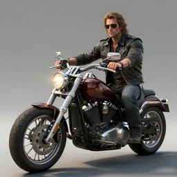 jax teller, sons of anarchy, bikers, motorcycle, digital art, fantasy art, octane render, unreal engine, high detail, very realistic, by ross tran