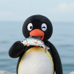 pingu (1986) eating fish