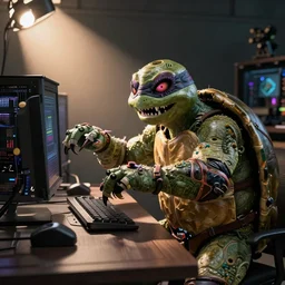 terrifying systems administrator mutant turtles building pcs