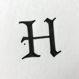 calligraphic dwarven alphabet, very accurately written on a pure craft paper