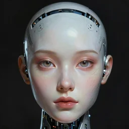 a magical robot head, tattoo, artificial intelligence, highly detailed, digital painting, smooth, sharp, beautiful face, expressive eyes, art by greg rutkowski