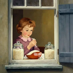 Eleanor Rigby, Picks up the rice in the church where a wedding has been, Lives in a dream, Waits at the window, Wearing the face that she keeps in a jar by the door, Who is it for?