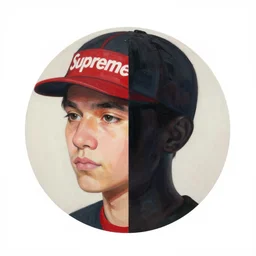 Supreme x Tengu Profile Picture by Sachin Teng, asymmetrical, Organic Painting , Matte Painting,  geometric shapes, hard edges, graffiti, street art,:2 by Sachin Teng:4