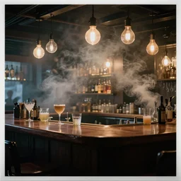 a smoky bar