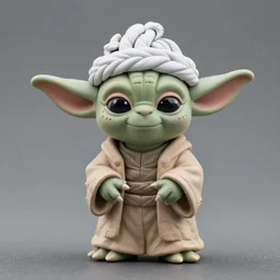 accurate detail yoda dressed up as the taliban!!! nendoroid!!! figurine, studio lighting, grey background, no shadow, trending on artstation, 8 k, highly detailed!!!