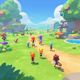 a landscape of video game splatoon 3,