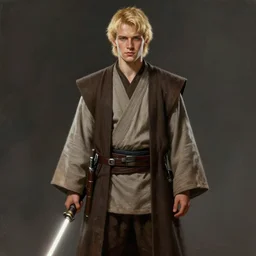 a young blonde male jedi full body shot concept art by Doug Chiang cinematic concept art, realistic painting, high definition, digital art, matte painting, symmetrical, very detailed, realistic, dramatic lighting, cinematic, establishing shot, extremly high detail, photo realistic, cinematic lighting, post processed, concept art, artstation, matte painting, concept art by Doug Chiang