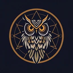 owl logo golden ratio vector 8 k
