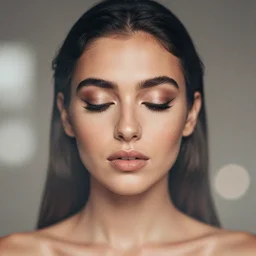 beautiful female portrait, latina, rule of thirds, haze, intricate, symmetrial, makeup, sephora, eyes closed, octane render, film grain, vsco, bokeh, 8 k, unreal engine h 7 0 4