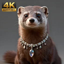 anthropomorphic marten wearing jewlery, made by Stanley Artgerm Lau, WLOP, Rossdraws, ArtStation, CGSociety, concept art, cgsociety, octane render, trending on artstation, artstationHD, artstationHQ, unreal engine, 4k, 8k,