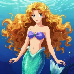 character portrait of the mermaid Princess of Atlantis, color page, 4K, tone mapping, Akihiko Yoshida, James_Jean_Andrei_Riabovitchev_Marc_Simonetti, Yoshitaka Amano, digital illustration, curls