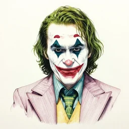 john oliver as joker, by yoshitaka amano, drawing, ink, fine art