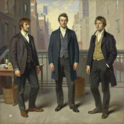 nyc, painting by gaston bussiere, craig mullins, j. c. leyendecker, tom of finland