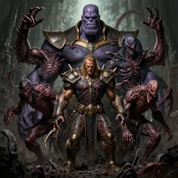the platonic ideal of starcraft of cletus kasady ultimate carnage thanos dementor doctor manhattan chtulu nazgul, detailed, intricate, hyperrealism, intense, scary, decay, dmt, art by brock hofer and artgerm and greg rutkowski and alphonse mucha