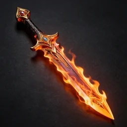 flaming demon blade