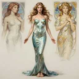 full body portrait of a murmaid goddess, highly detailed, digital painting, artstation, concept art, smooth, sharp focus, illustration, art by artgerm and greg rutkowski and alphonse mucha